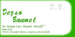 dezso baumel business card